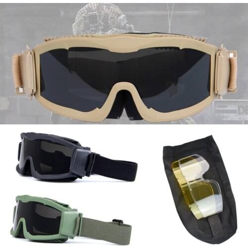 Army Shooting Protective Goggles Safety Tactical Military Airsoft Glasses Paintball Hunting Hiking Eyewear Windproof Goggles