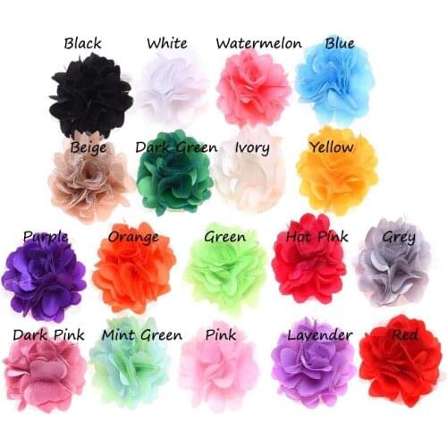 10pcs/lot Cute Satin Flowers Mini Chic Artificial Flowers for Headbands DIY Flowers Hair Accessories No Clips