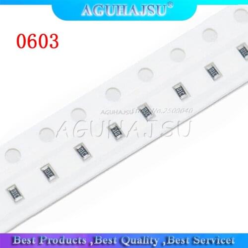 100pcs 0603 SMD 1/8W chip resistor resistors 0 ohm - 10M ohm 0R 4.7R 100R 200R 220R 1K 4.7K 4K7 10K 100K 200K 220K resistance