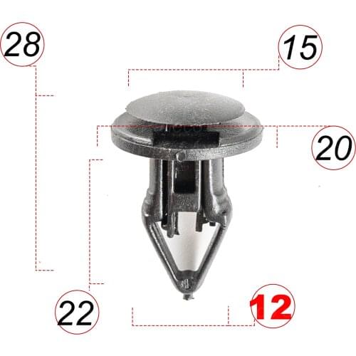 20pcs 12mm ATV Motorcycle Accessories Nylon Fairing Trim Panel Fasteners Clip Rivets For Honda Yamaha Suzuki Kawasaki