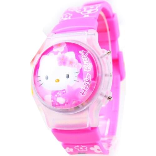 2019 Fashion With Light Cartoon Child Watch Flip Silica Gel Children Student Watches Electronic Student Girl Gifts