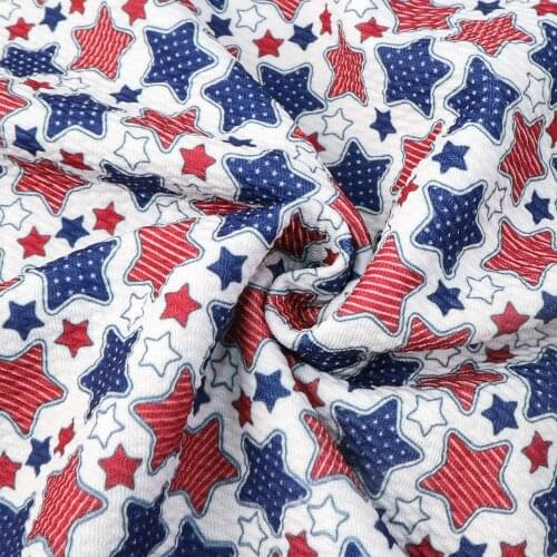 50*145cm Heart July 4th Bullet Jacquard Twill Bubble Knit Fabric Sewing Quilting Fabrics Needlework Liverpool Fabric,c10643