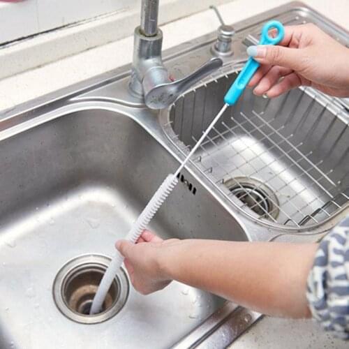 71cm Flexible Cleaning Brush Sink Overflow Drain Unblocked Cleaner Kitchen Tools Steel Bathroom Shower Cleaner Hair Removal