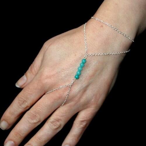 New Luxury Trendy Ancient present Plastic beaded Charm Chain Bracelet for Women Ladies Girls pulseras mujer wristband