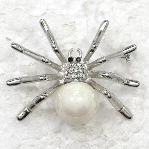 Clear Rhinestone Spider Pin brooches C042 A