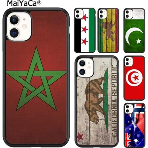 MaiYaCa maroc Syria Pakistan Tunisia Venezuela flag Phone Case For iPhone SE 6s 7 8 plus X XR XS 11 12 pro max Samsung S8 S9 S10