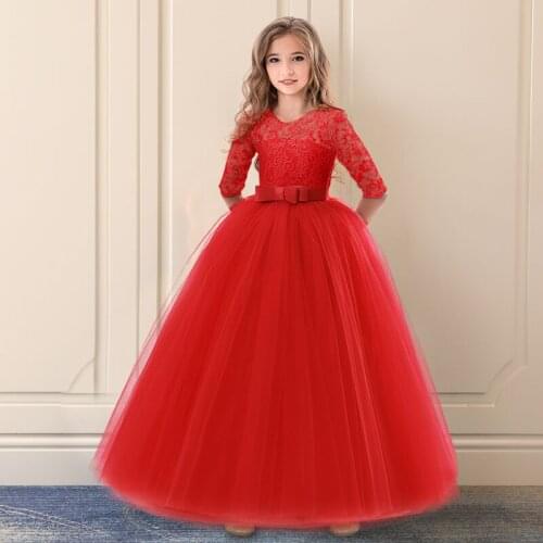 Kids Summer Princess Dress Teenagers Dresses For 6 7 8 Years First Communion Wear Kids Evening Long Gown Dresses for Teen Girl