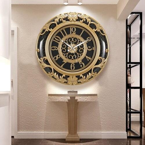 Europe Living Room Wall Clock Vintage Silent Fashion Creative Wall Watch Modern Design Simple Quartz Zegar Home Decor