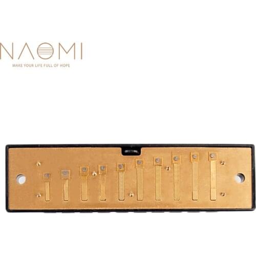 Naomi 10 Holes Harmonica Reed Replacement Reed Plates Key Of C Brass Reed Unfinished Harmonica Comb Woodwind Instrument Parts