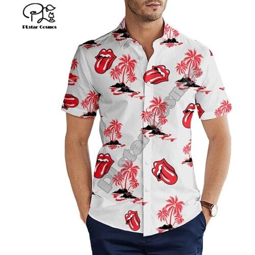 Hawaiian beach summer Fashion Short sleeve shirt Vintage flower Print 3d Mens Shirt Casual Harajuku Tee shirts Drop shipping