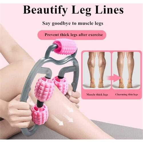 Annular Handheld Beauty Leg Clip Calf Massage Roller Muscle Relaxation Stovepipe Massager Body Shaping Sports Fitness Equipment