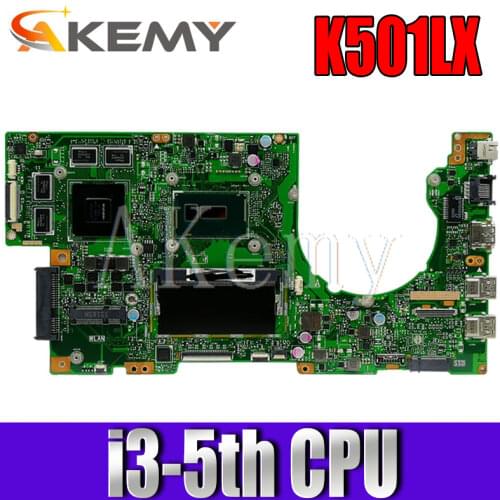 SAMXINNO K501LX Laptop Motherboard For Asus K501LN K501LB A501L K501L V505L Mainboard 100% test Ok GTX 950M I3-5010U 4GB
