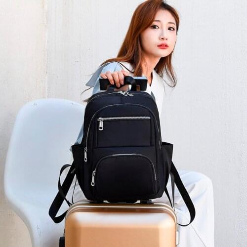 Fashion Womens Backpack Trend Solid Color Oxford Cloth School Bag For Girls Large Capacity Waterproof Outdoor Travel Backpacks