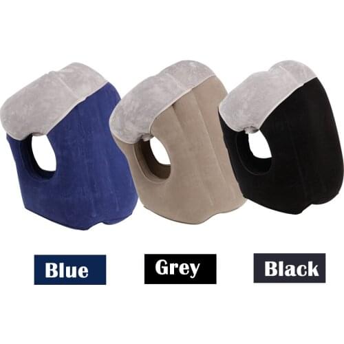 Inflatable Travel Pillow Airplane Pillow Head and Neck Rest Pillow for Airplanes Cars Buses Trains Office Napping Camping