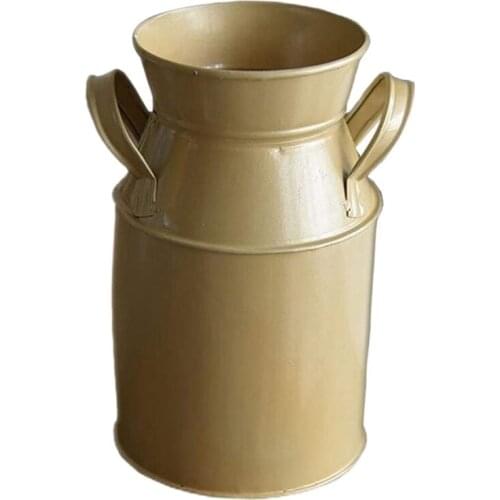 New Metal Vase Flower Arrangement Bouquet Dried Flowers Flower Bucket Retro Old Flower Arrangement Flower Basket