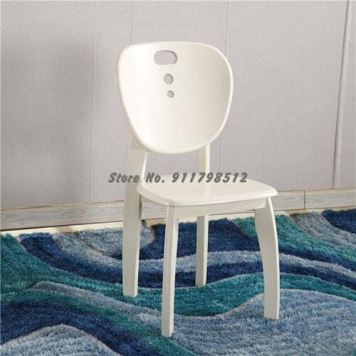 Office chair makeup chair solid wood dining chair apple chair simple household dressing chair backrest nail chair restaurant des