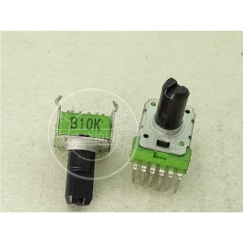 Original new 100% import R151T 142 TYPE vertical double potentiometer 6pin B10K handle length 13MMF (SWITCH)