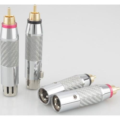 Audiocrast Rhodium plated XLR to RCA adapter RCA male to XLR male female adapter XLR to RCA Female Male Plug Adapter