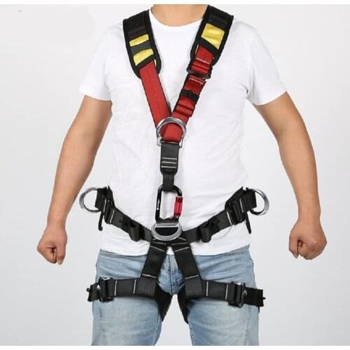 Full Body Safety Rock Mountain Climbing Rappelling Harness Tree Arborist Seat Belt Strap