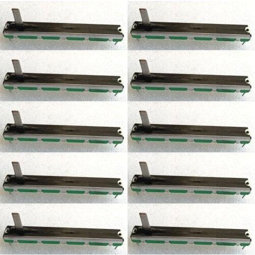 10pcs For Behringer Soundcraft 7.5 cm 75MM A10KX2 double straight slide potentiometer A10K