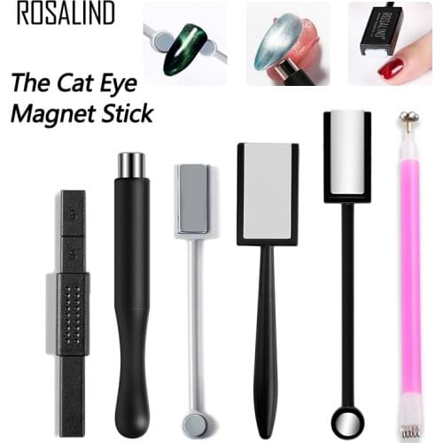 ROSALIND Professional Gel Nail Polish Cat Eye Magnet Stick Manicure Tool For UV Cat Eye Nail Strong Magnetic Effect Art Tools