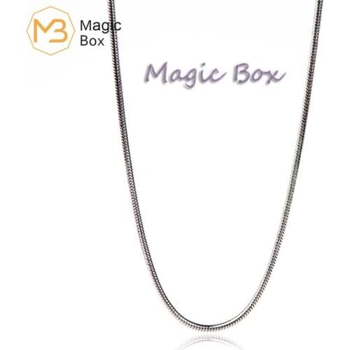 Adjustable 1.5mm 316L stainless steel snake chain necklace floating locket necklace chain