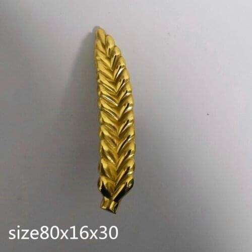 Bonjean Solid Brass Wheat Ear Shaped Handle Nordic INS Cabinet Door Locker Bookcase Cupboard Knobs Diy Furniture Handles