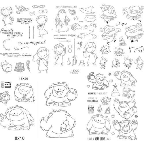 Snow Monster Italy clear stamp /Seal for DIY scrapbooking/photo album Decorative clear stamp sheets A6019