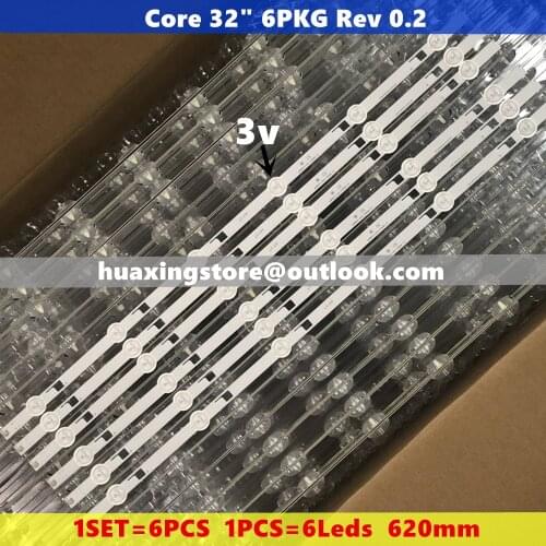 6pcs STRIP LED Core 32" 6PKG Rev 0.2 2013.10.07 PARA TOSHIBA 32W2433D