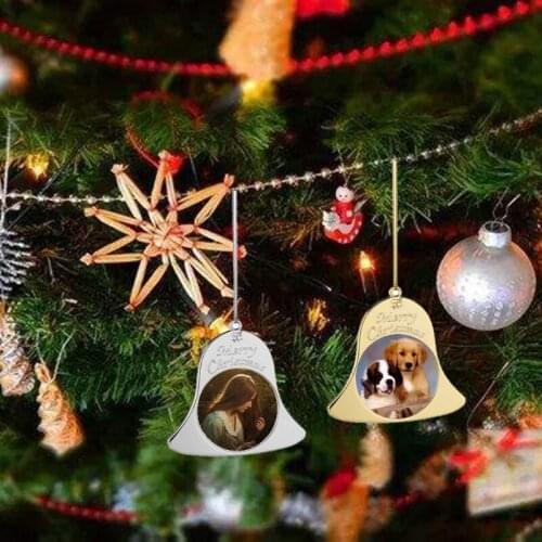 Heat Transfer DIY Blank MDF Sublimation Blank Tags Christmas Tree Bell Pendant for Diy Craft Christmas Tree Decoration