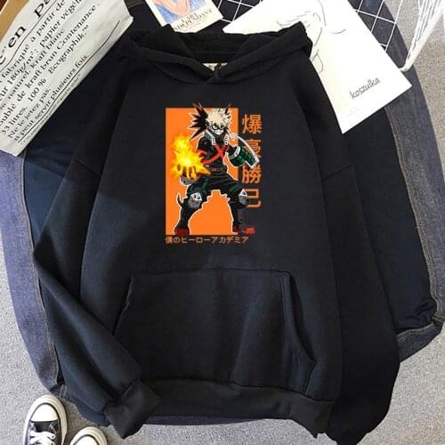 My Hero Academia Hoodies Mens Casual oversized Sweatshirts Japanese Cartoon Loose Hoodie Comfortable Creativity Streetwear Male