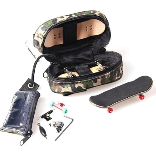 Amazing Professional Army green Finger Skateboard bag Fingerboard bags Adult Novelty finger board toys box fingerboard parts