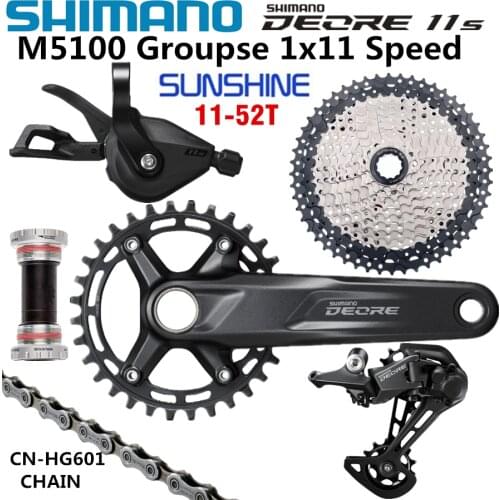 SHIMANO DEORE M5100 Groupset MTB Bike 1x11-Speed SUNSHINE 11-46T 11-50T 11-52T FC-MT510 FC-M5100 M5100 Shifter Rear Derailleur