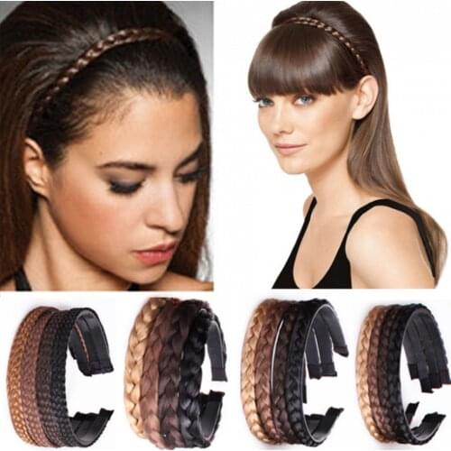 New Wig Braided Hair Band Bohemia Princess Elastic Twists Headband Knotted Girls Fashion Headdress Hair Accessories Women