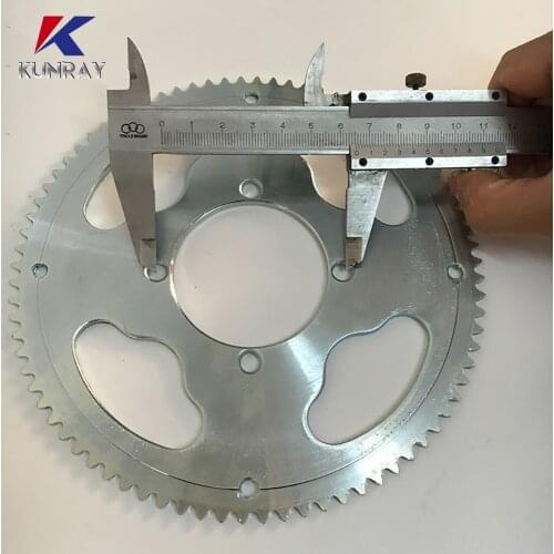 25H 55T 65T 80T Tooth Sprocket Chain Wheel 114mm 133mm 164mm DIA For Pocket Bike Mini ATV Quad E-scooter Bicycle Moto Bike Part