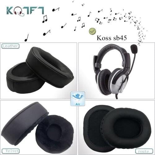 KQTFT 1 Pair of Velvet leather Replacement EarPads for Koss sb45 Headset Earmuff Cover Cushion Cups