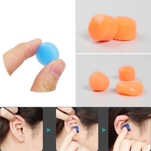 2/4/6Pcs Swimming Safety Sleeping Soft Ear Plugs Sound Insulation Protection Earplugs Anti-noise Noise Reduction Earplugs