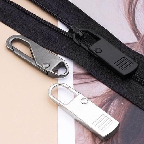 2Pcs/Pack Removable Zipper Pull Clothing Zip Fixer Travel Bag Shoes Suitcase Backpack Zipper Head Slider DIY sewing tool