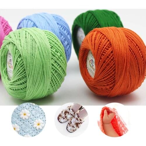 50g Classic Lace Pearl Gloss Shuttle Series Soft Rival Line Crochet Boutique Cotton Thread Knitting Tape Yarn Width 1.75mm #3