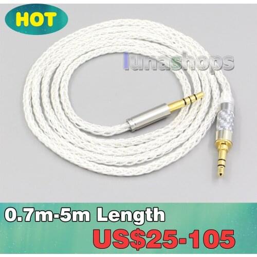 8 Core Silver Plated OCC Earphone Cable For Sony mdr-1a 1adac 1abt 100abn 100ap xb950bt wh1000x h600a h800 h900n z1000 LN006539