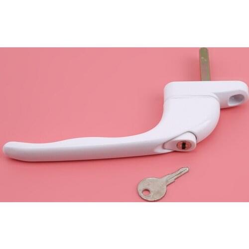 White Aluminum Alloy Window Handle With Locks Universal Door Handle Key Locking For Double Glazing Kid Security Door Lock