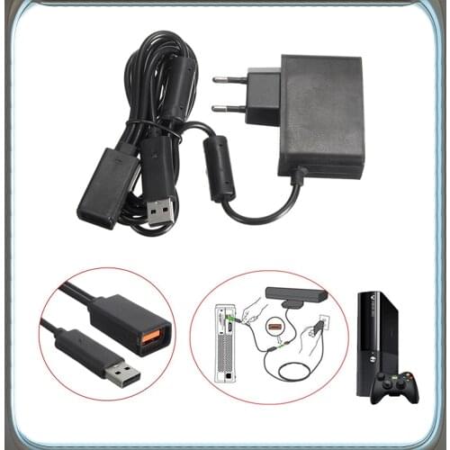 AC 100V-240V Power Supply EU/US Plug Adapter USB Charging Charger For Microsoft For Xbox 360 Kinect Sensor