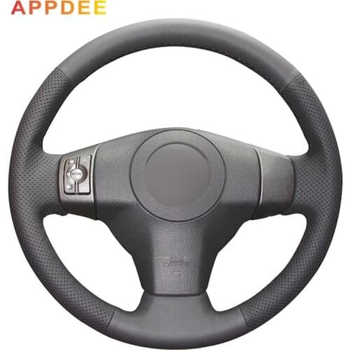 Black Artificial Leather Car Steering Wheel Cover for Toyota Yaris Vios RAV4 2006-2009 Scion XB 2008