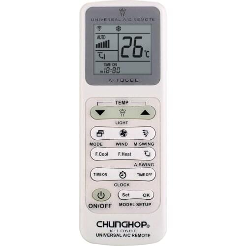 CHUNGHOP K-1068E 1000 in 1 Universal A/C Remote Control for Air Conditioner Controller with LED Light Function