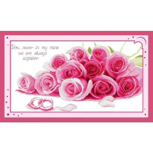 Joy Sunday Be Together Forever Crafts Cross Stitch Printed Patterns11&14CTPrinted Cross Stitch on Canvas Chinese Embroidery Sets