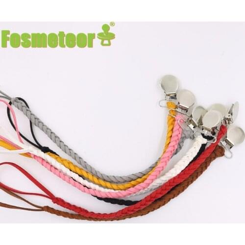 Fosmeteor Baby Pacifier Clips Chain Dummy Clip Pacifier Holder Braided Clip Strap Nipple Holder Soother Chain For Infant Feeding