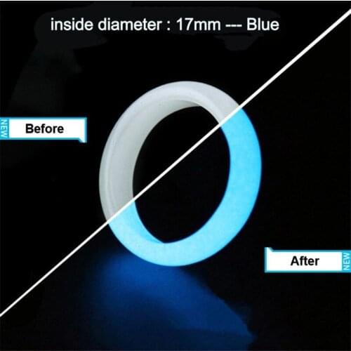 Luminous Stone Ring For Women Men Fluorescent Glowing Rings Charm Jewelry Glow In The Dark Finger Ring Band Halloween Gifts