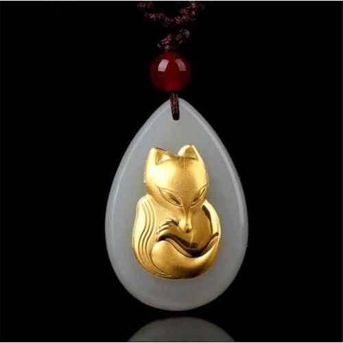 Gold-inlaid jadeS Hetian jades pendant Pendant word pendant manufacturers wholesale processing free shipping