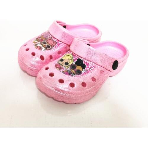 Ltolo Children Kids Girls Mules Baby Clogs Garden Glitter Croc Sandals Sneakers Cartoon Slippers Cave Shoes For Girl EUR24-29