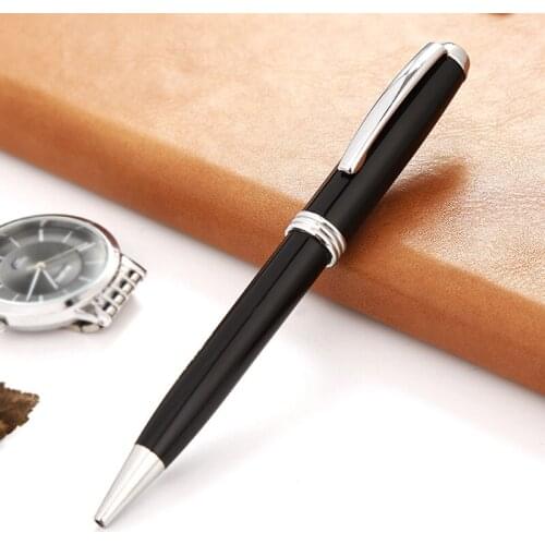 Metal Ballpoint Pen 0.5 0.7mm Blue Black Luxury Custom Logo Advertising Ball Gift Pen for School Student Stationery Office